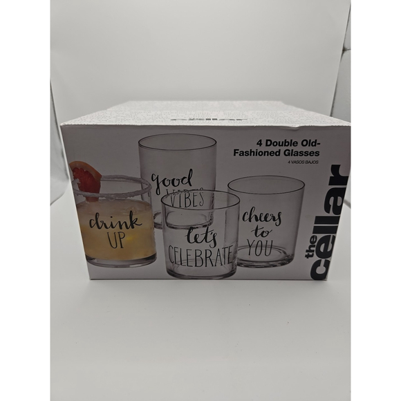 The Cellar Other - The Cellar Recipe Double‎ Old-Fashioned Glasses New in Box
